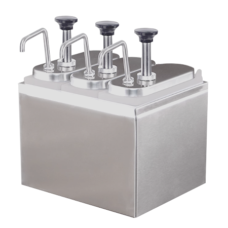 Stainless steel three head sauce pump