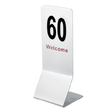 Stainless steel vertical platform number plate