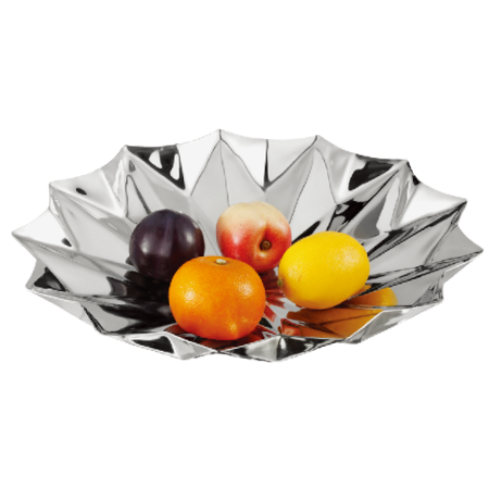 Stainless steel diamond large fruit plate