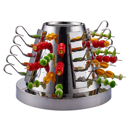 Cone rotating spoon changing rack