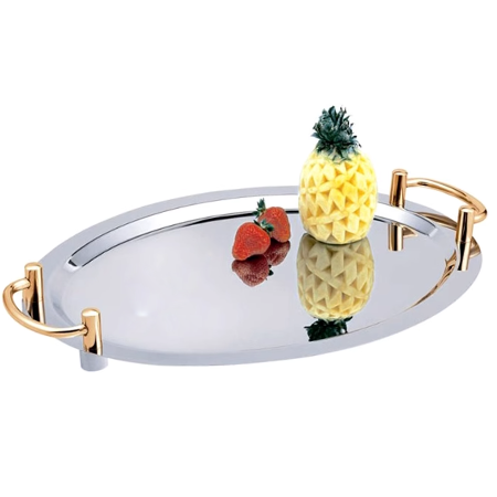 Dan shaped mirror plate/stainless steel mirror plate (gold ear)